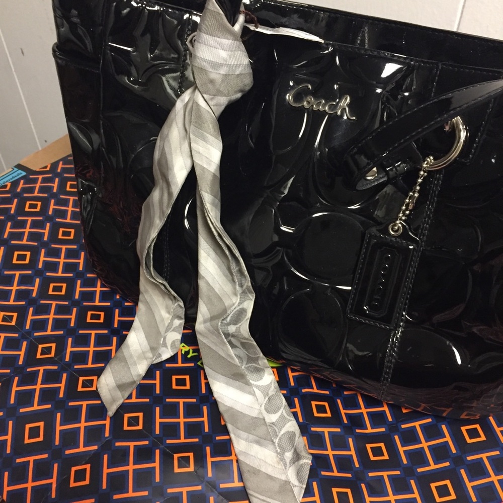 Coach bag accessory scarf